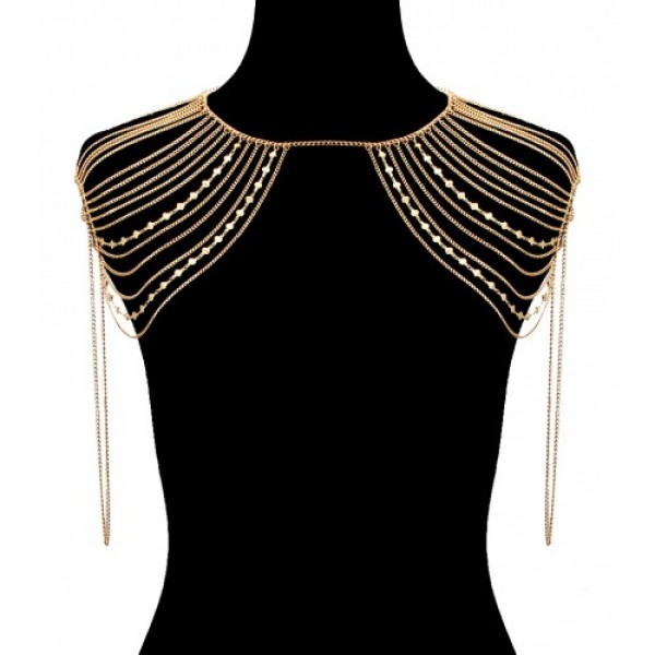 Gold Double Shoulder Body Chain