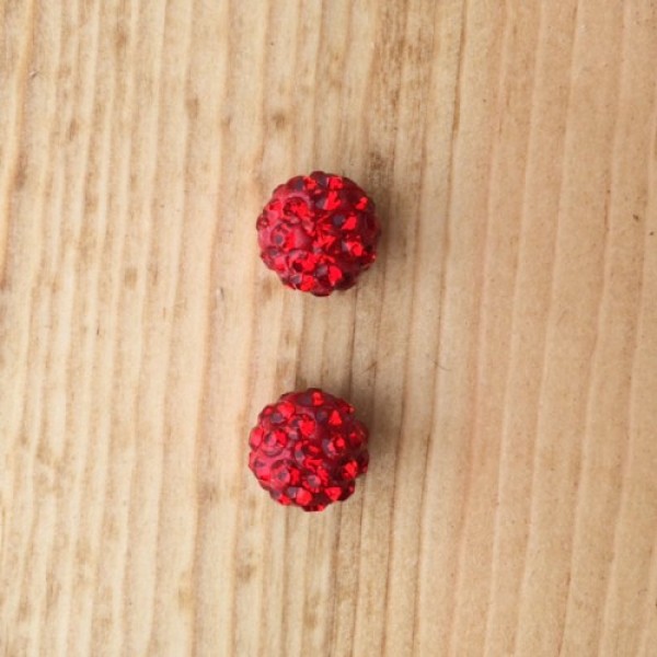 Sparkle Earrings - Red